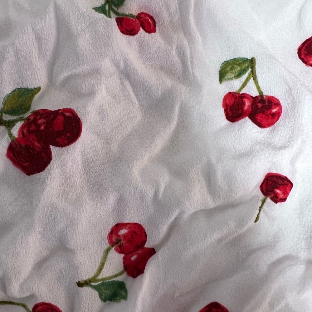 Two piece cherry wrap skort
